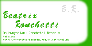 beatrix ronchetti business card